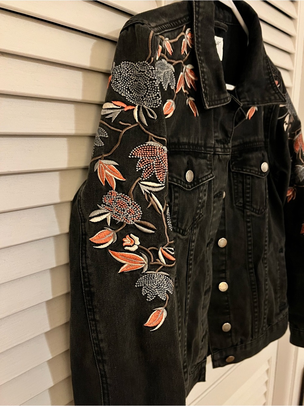 Velvet Heart Black Denim embroidered jacket